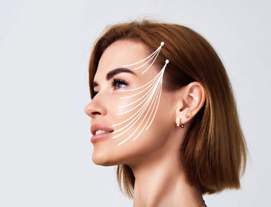  A person undergoing sculptra dermal fillers treatment, enhancing facial volume