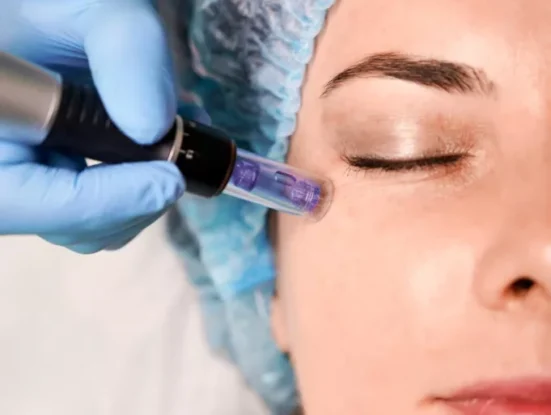 A morpheus8 treatment session for skin rejuvenation