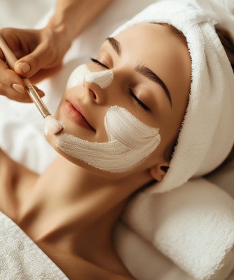 A women getting chemical peel