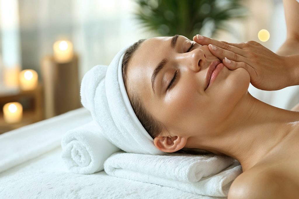 Non-surgical face sculpting treatment in Dubai – advanced facial contouring and jawline definition at OMNIYAT Tower aesthetic clinic