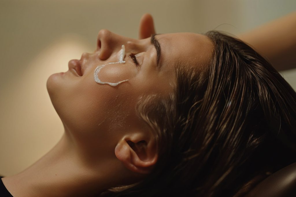 Professional chemical peel treatment in Dubai – skin exfoliation and pigmentation removal by licensed dermatologist at OMNIYAT Tower clinic