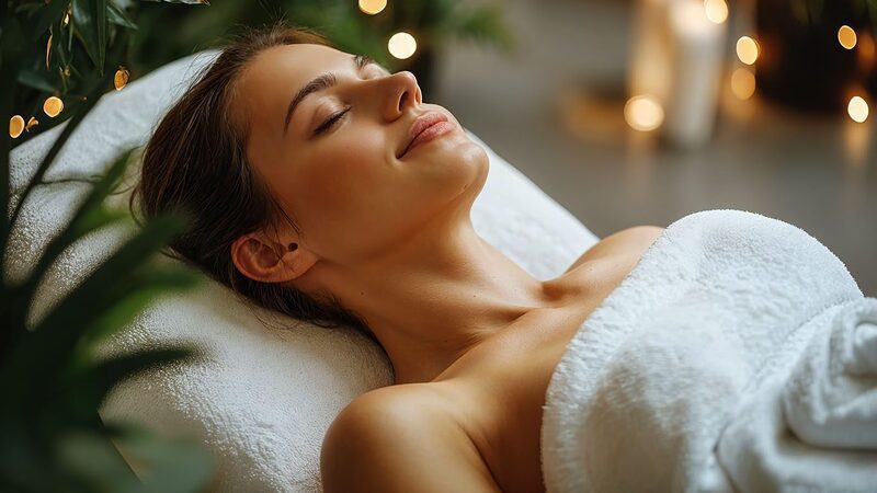 Professional facial treatment for glowing skin at luxury beauty clinic near Burj Khalifa, Dubai – performed by certified female therapist