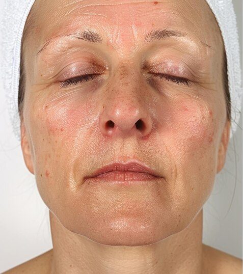 Before and after HydraFacial treatment showing improved skin texture and glow Before and after HydraFacial treatment showing improved skin texture and glow